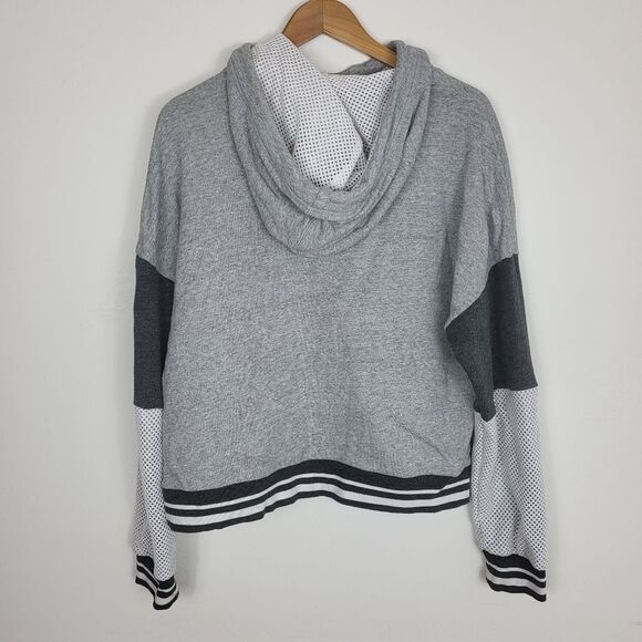 Lorna Jane Rory Gray White Black Hooded Sweatshirt / Hoodie Medium - Picture 9 of 9